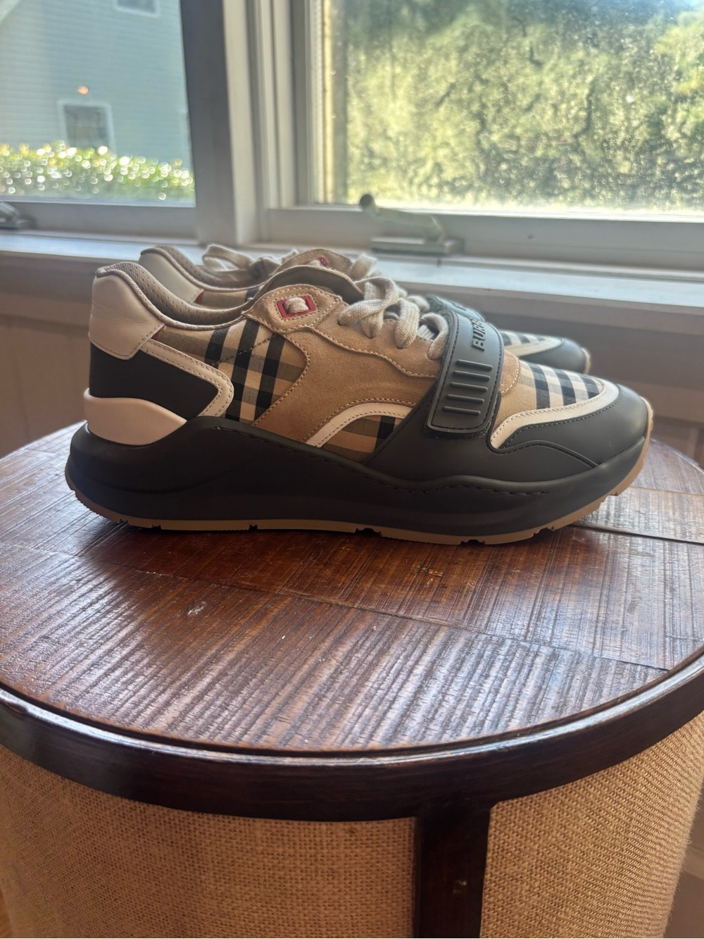 Burberry Ramsey Vintage Check Low-Top Sneakers 43/10